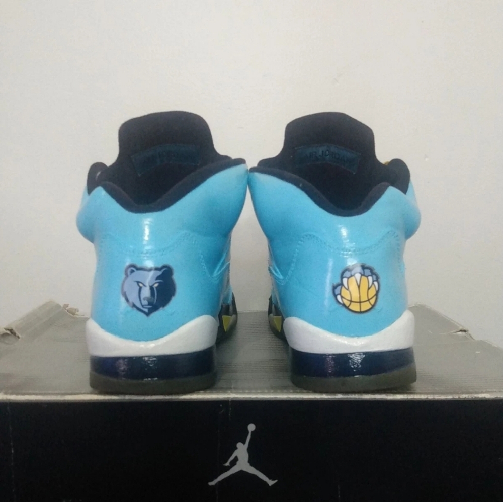 1 OF 1 Air Jordan 5 Retro Memphis Grizzlies Custom Size 7/W8.5 - Picture 5 of 7